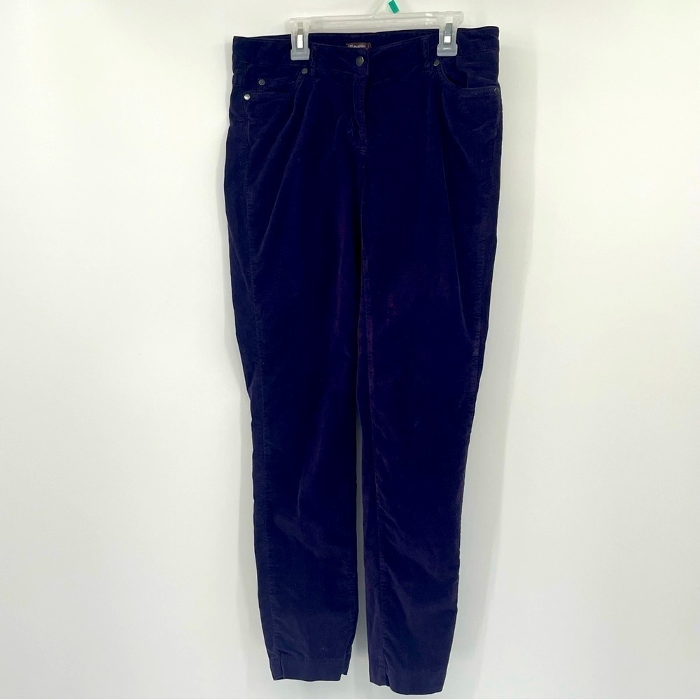 J. McLaughlin Dark Purple Velvet Pants – Size 4